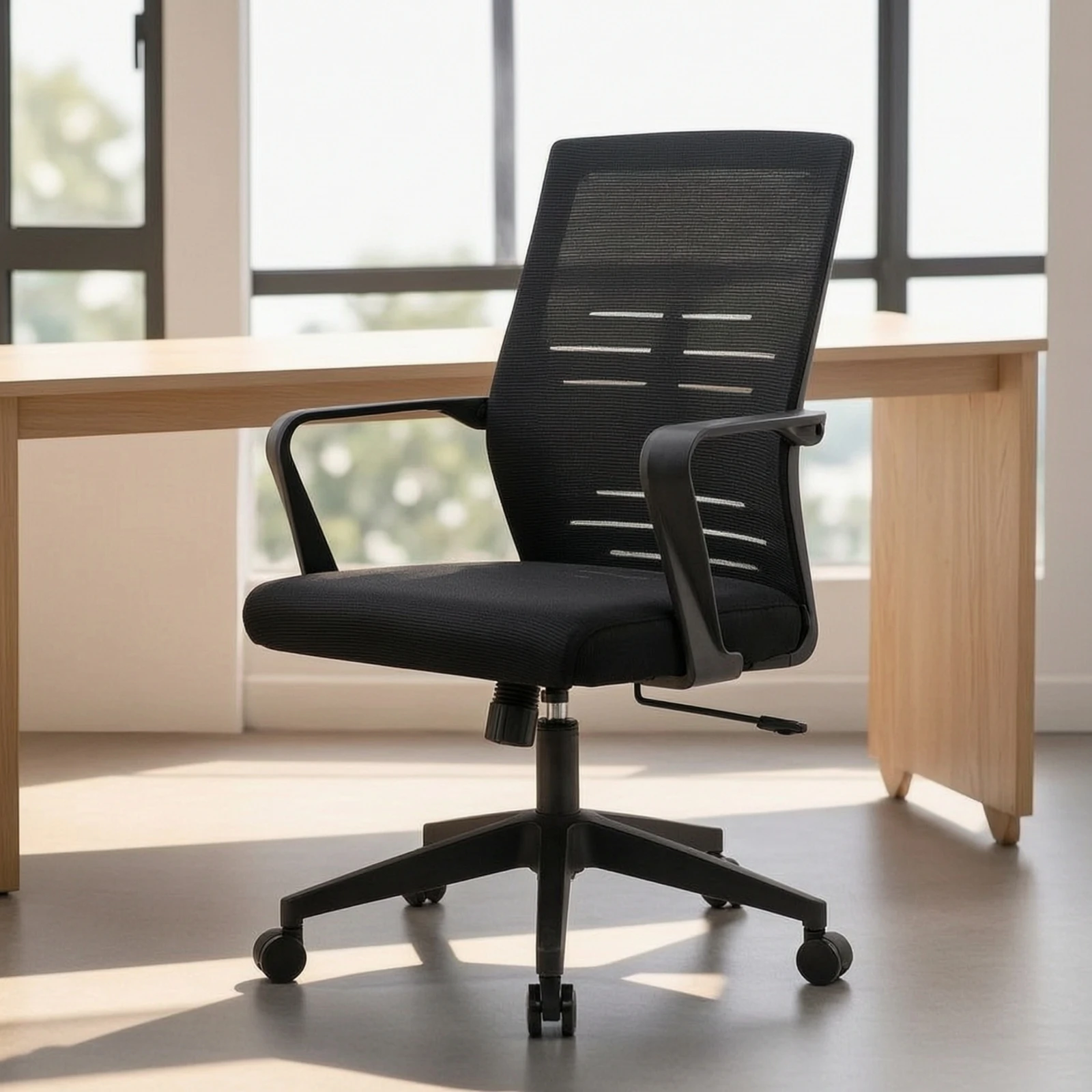 Mesh Office Chair Ergonomic Computer Chair Height-Adjustable Reclining for Professionals, Study Room