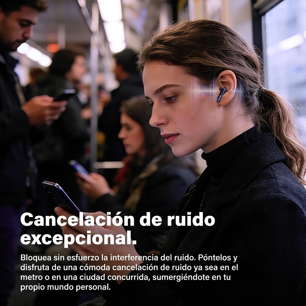 Auriculares Bluetooth HTC NE70, Audífonos Inalámbricos con Traducción Bidireccional por IA, Auriculares Traductor de Idioma 2026, Auriculares Bluetooth Inalámbricos Ultracómodos y Ligeros para Deportes y Viajes, Compatibles con IOS y Android