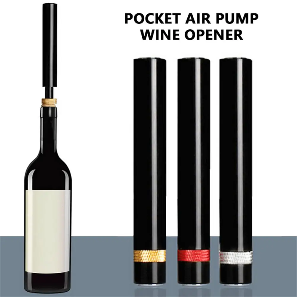 1/3/5PCS Portable Pocket Wine Bottle Opener Air Pressure Pump Stainless Steel Pin Corkscrew Cork Remover Kitchen Tools Bar