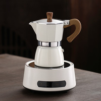 220V Mini Portable Water Boiler Keep Warm Moka Pot Special Electric Stove For Coffee Brewing Base Heater 5 Gear Home Tea Maker