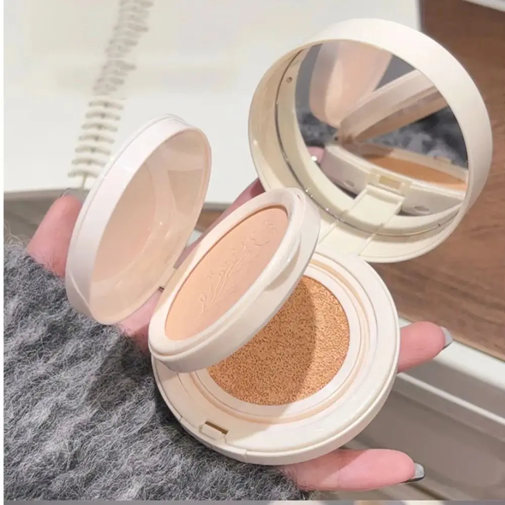 

Natural Finish Matte Face Pressed Powder Whitening Cream 2 In 1 Oil Control Foundation Double Layer Lasting Brightening