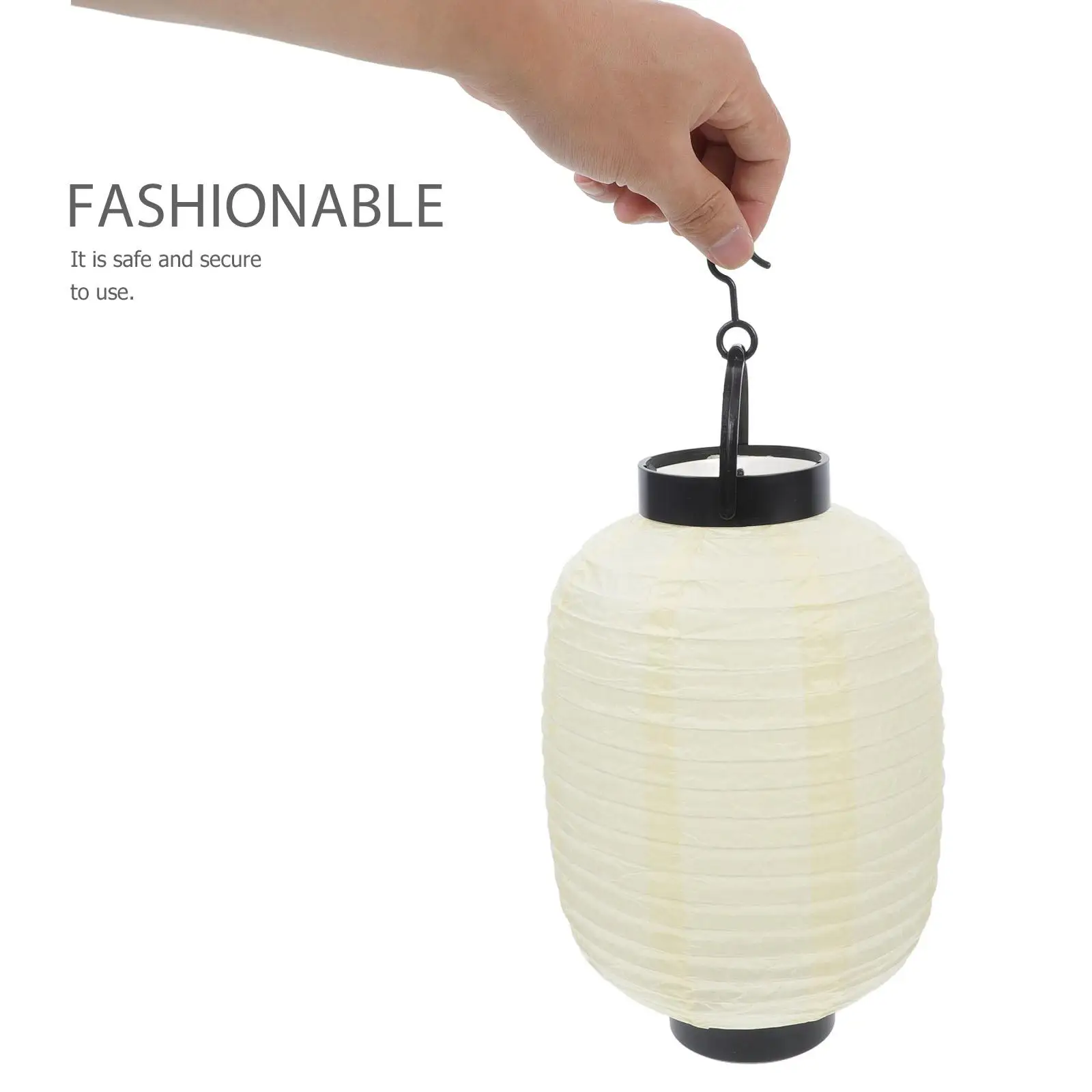 Folding Lantern Lighted Japanese Winter Melon Design 15cm Diameter 22cm Height Decorative Paper Lantern Diy Painting Lamp For - Image 3