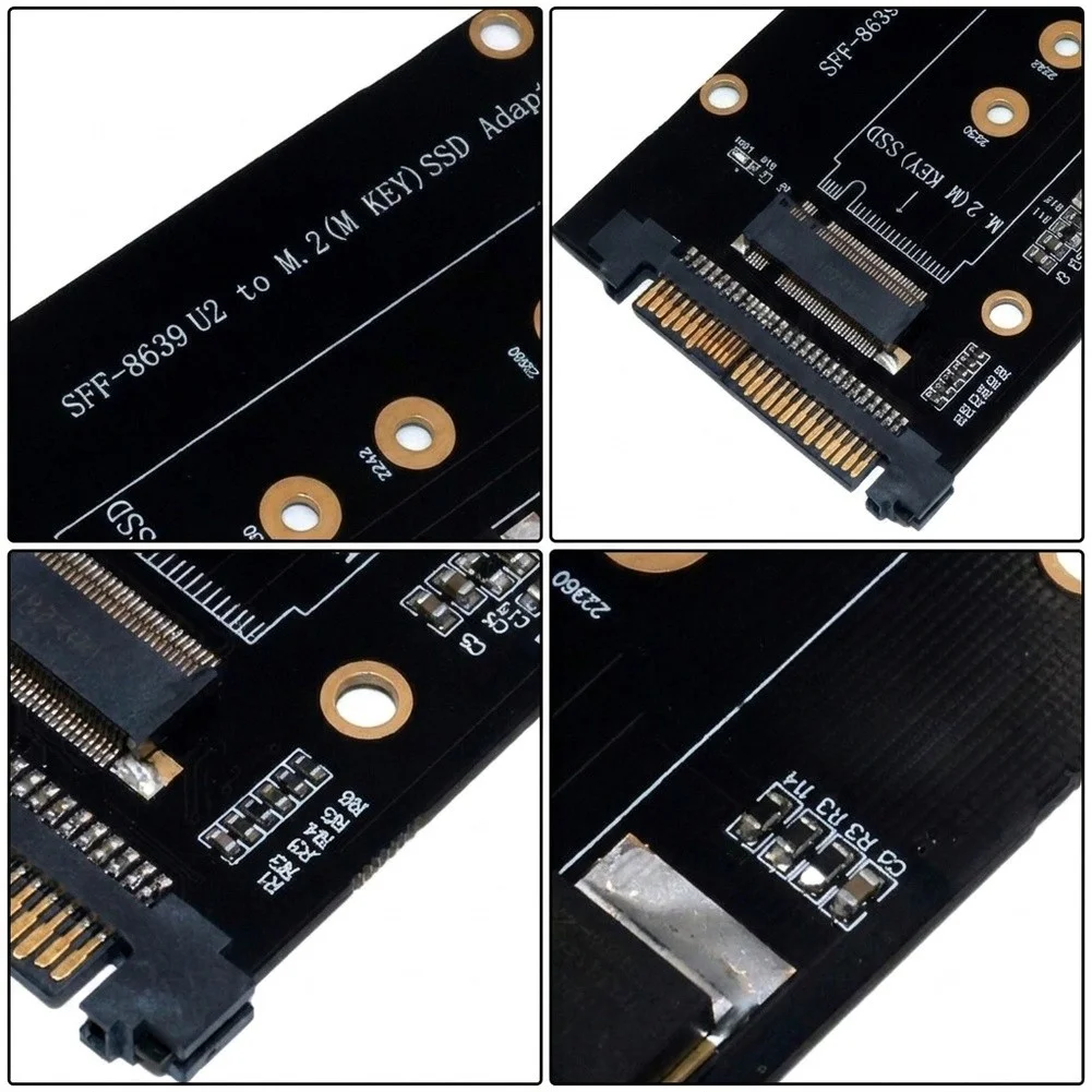PCIe-Based U.2 to Key-M Adapter Card for NVMe SSD Integration into U.2 Equipped Servers Industrial PCs and Workstations