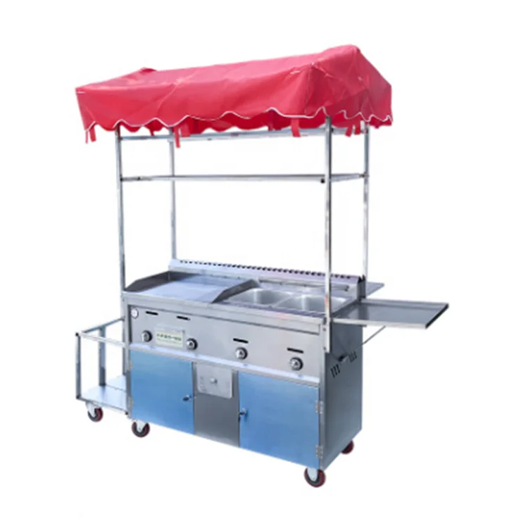 Mobile Food Truck Trailer Stainless Steel Quick Snack Hot Dog Dining Truck
