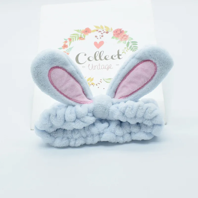 

Мягкая теплая повязка на голову из кораллового флиса с бантом и ушками животных для женщин и девочек, аксессуар для волос, тюрбан