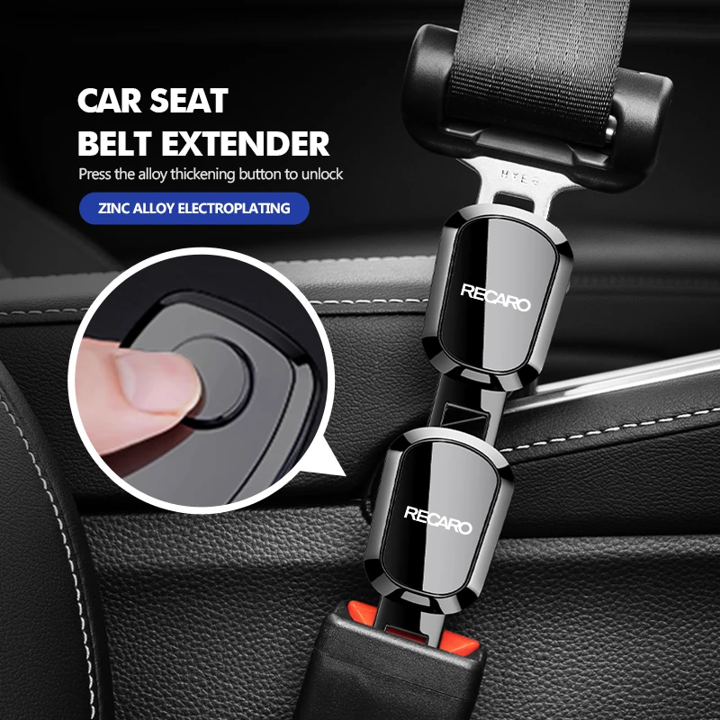 1 unidad de clip de extensión de dos piezas para hebilla de cinturón de seguridad de coche Recaro