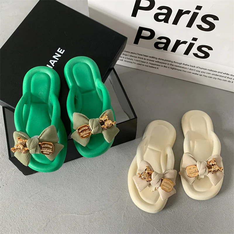 Summer Women Slippers Cute Clip Toe Flip Flops Shoes Female Platform Outdoor Fashion Beach Sandals Ladiew Casual Flat Slides