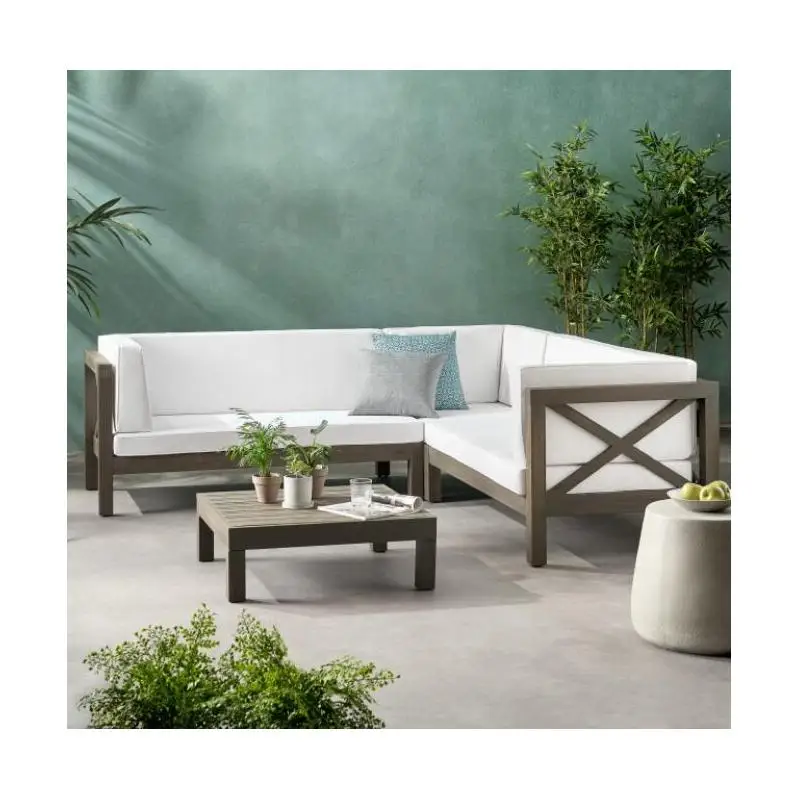 

Белый диван из 4 предметов с дизайном X-образной спинки