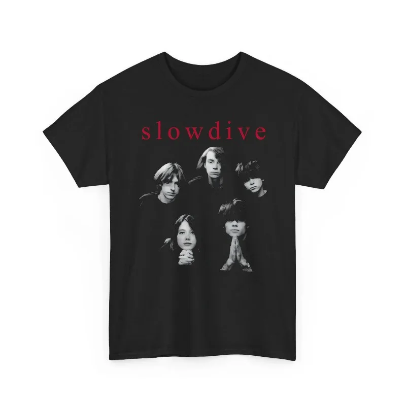 Slowdive T-Shirt, 90s Shoegaze Band Photo Graphic Summer Men's and Women's Loose and Breathable T-shirt Top