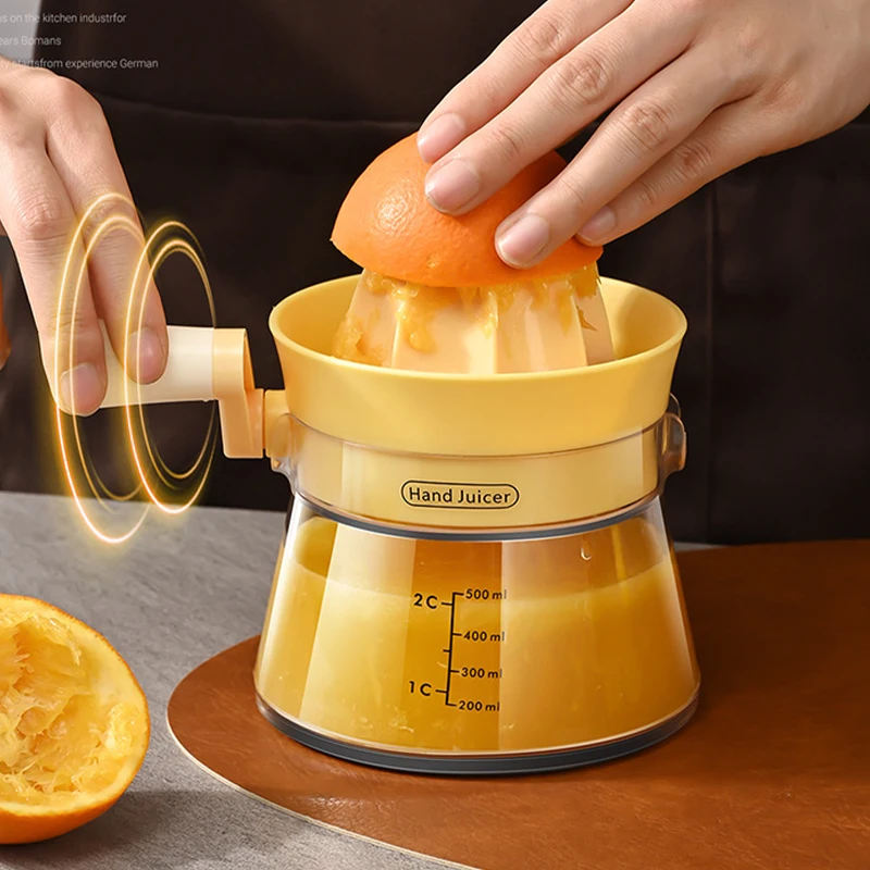 عصارة حمضيات يدوية مع مستخلص عصير دوار كرنك ماكس لقطع الجريب فروت ذات سعة كبيرة مع مقياس #1