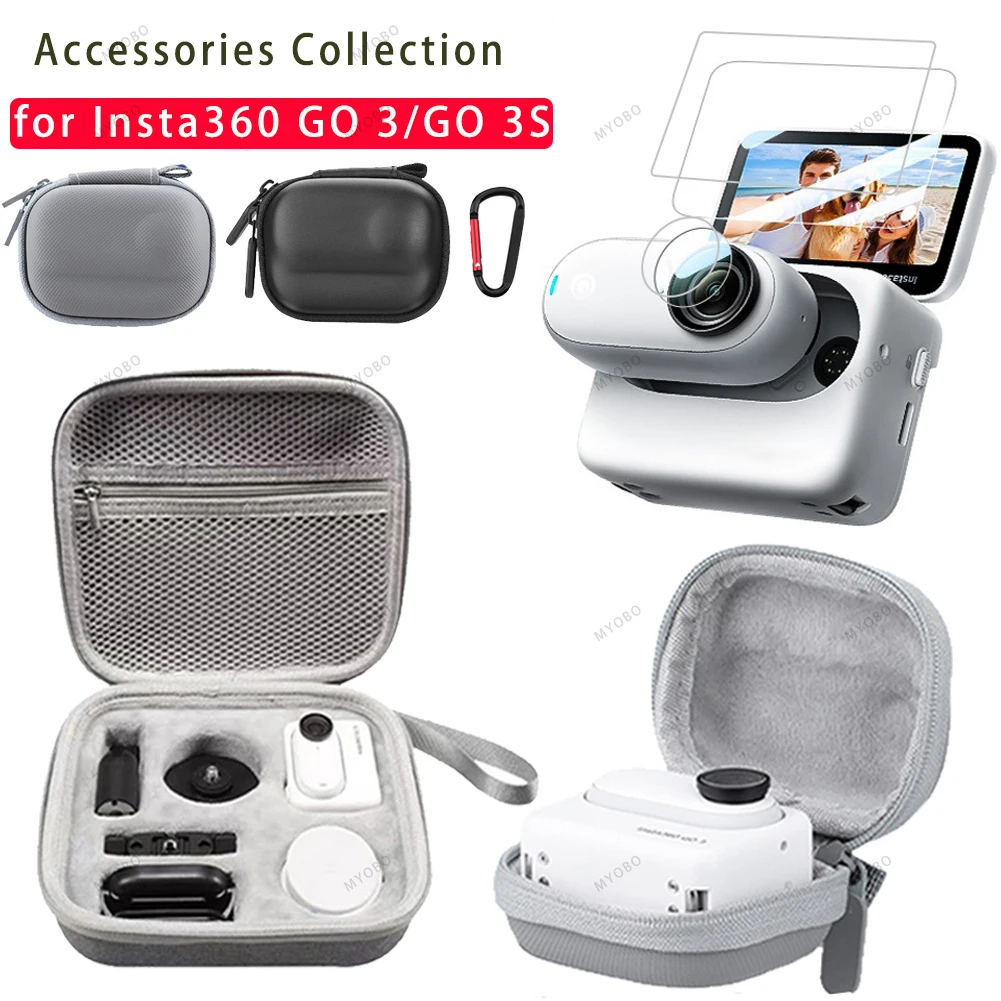 For Insta 360 GO3/GO3S Accessories, For Insta 360 GO3 Chest Strap Protective Case Storage Bag for Insta 360 GO3S Accessories