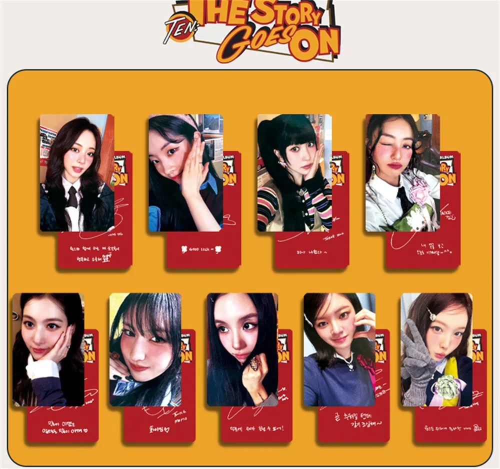 KPOP NaYeon SANA TEN The Story يذهب على بطاقة الصور مينا مومو داهيون JungYeon JiHyo CaeYoung مجموعة هدية للمعجبين