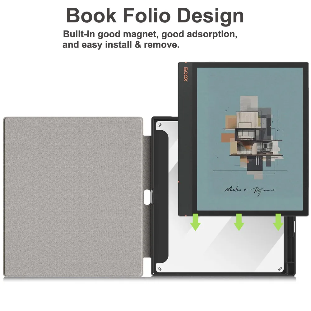Case for Boox Go 10.3 /Boox Go 10.3 Gen II Lumi EPaper Tablet, PU Leather Book Folio Cover with Magnetic Closure Auto Sleep/Wak