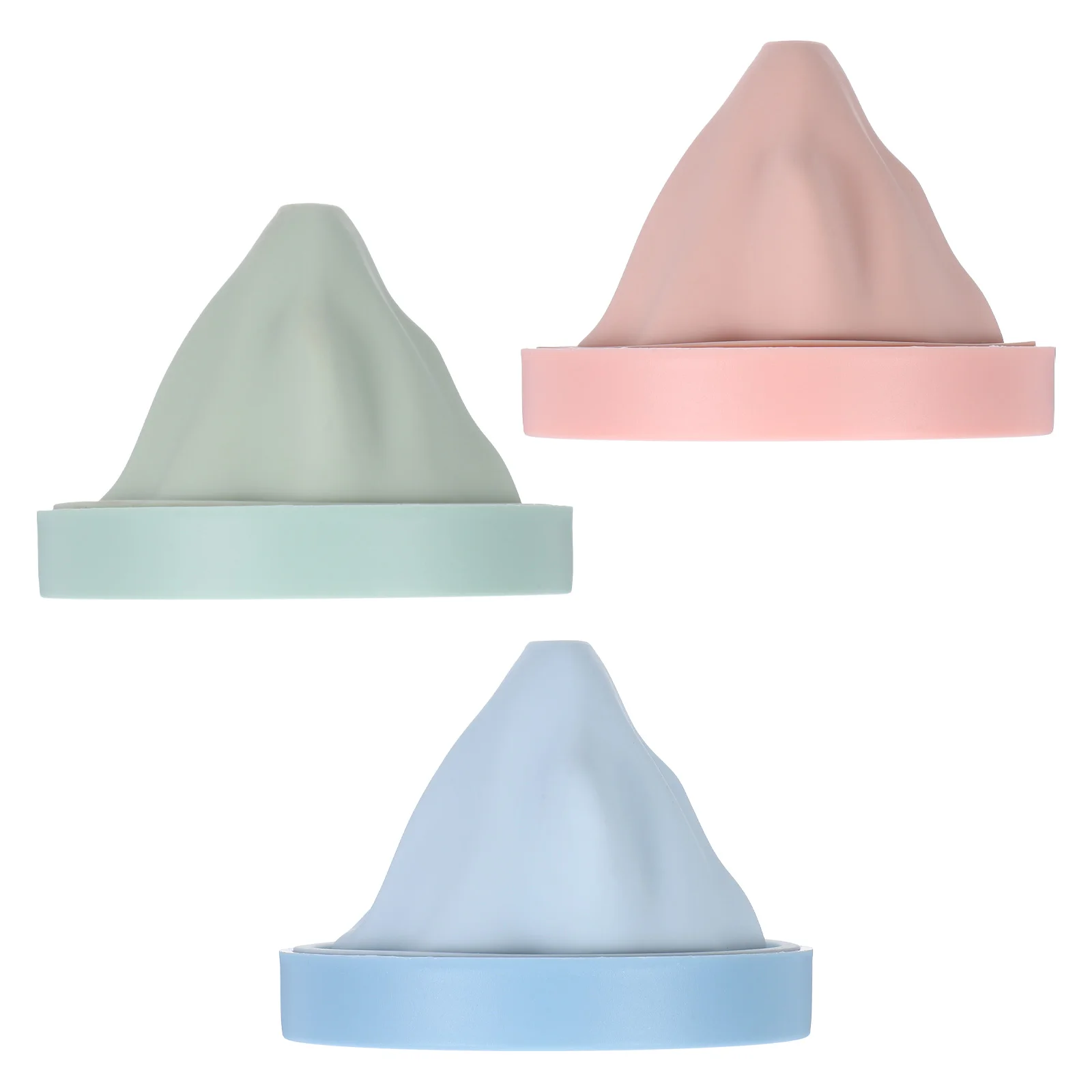 

3pcs Snow Cube Molds Silicone Kitchenware Food Grade Funnel Design Freezer Trays For Desserts Drinks Color Assorted