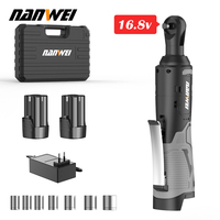 NANWEI 16.8V/21V Lithium Cordless Ratchet 90 Degree Right Angle Ratchet Removal and Installation Electric Wrenches