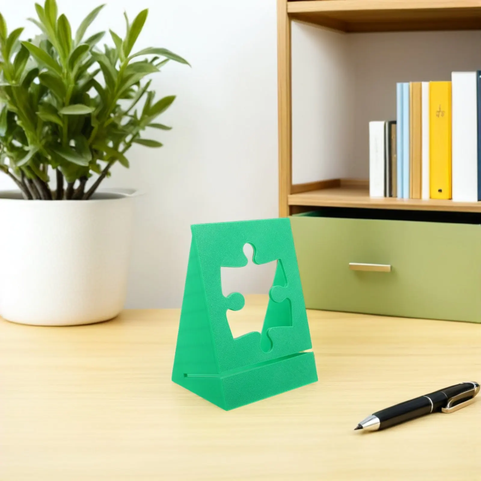 Puzzle-Deckelständer für Erwachsene - Vielseitig Einsetzbar für Große und Kleine Boxen - Schützender Puzzle-Präsentationsständer in Stilvollem Grünen Finish