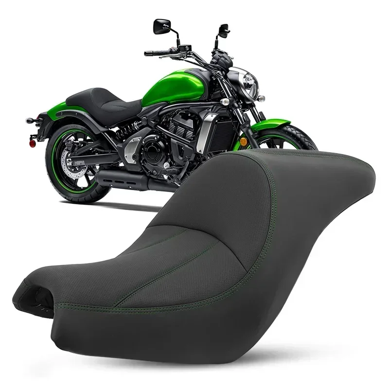 

Black Motorcycle Driver Passenger Seat Two-Up Front Rear Seat Cushions For Kawasaki Vulcan S650 VN650 EN650 2015-2023