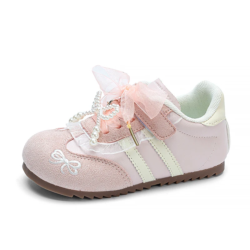 

Осенние повседневные спортивные туфли для девочек 2026: удобные, нескользящие, на шнуровке, для прогулок на улице, детские кроссовки для малышей и детей ясельного возраста