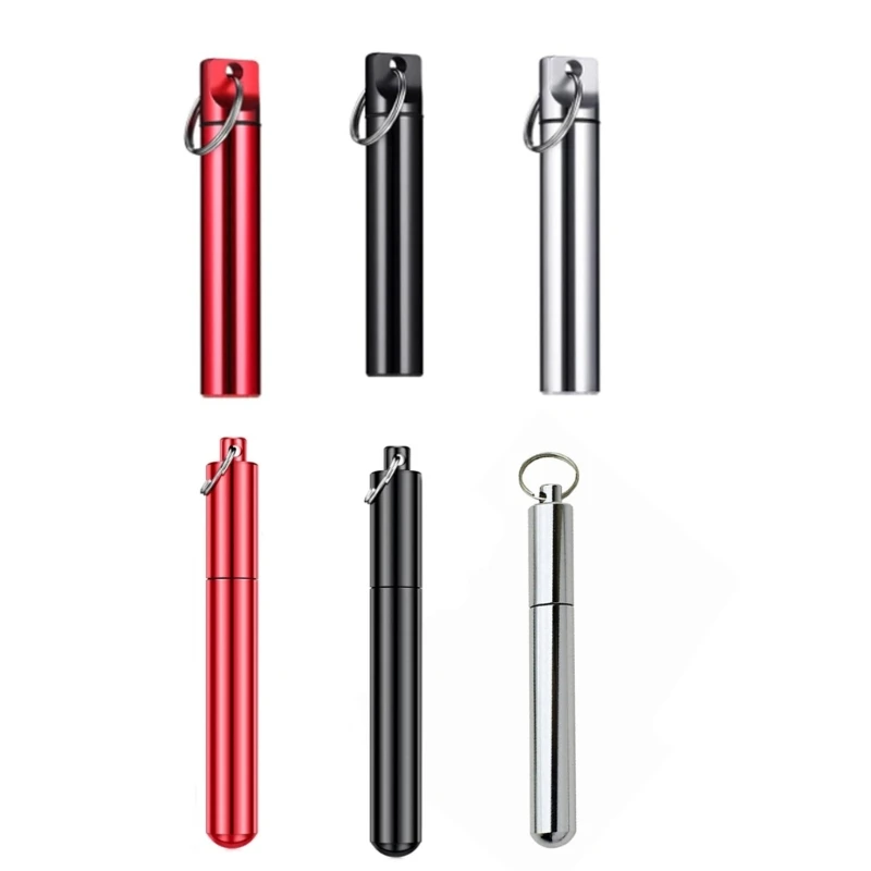 H8WB Waterproof Aluminum Toothpick Dispenser Mini Storage Box for Camping Office Essential