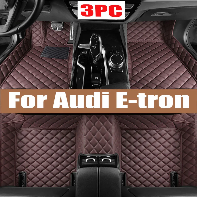 

Car Floor Mats For Audi E-tron 2018~2022 Luxury Durable Mat Rug Auto Interior Part Leather Carpet Car Accessires 2021