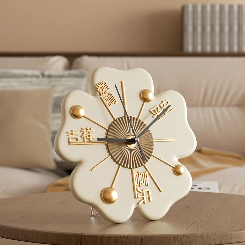 

Счастливые Цветочные Часы Орнамент Прихожая Настольный Дом Гостиная Прихожая Спальня Часы Украшение Настольные Часы