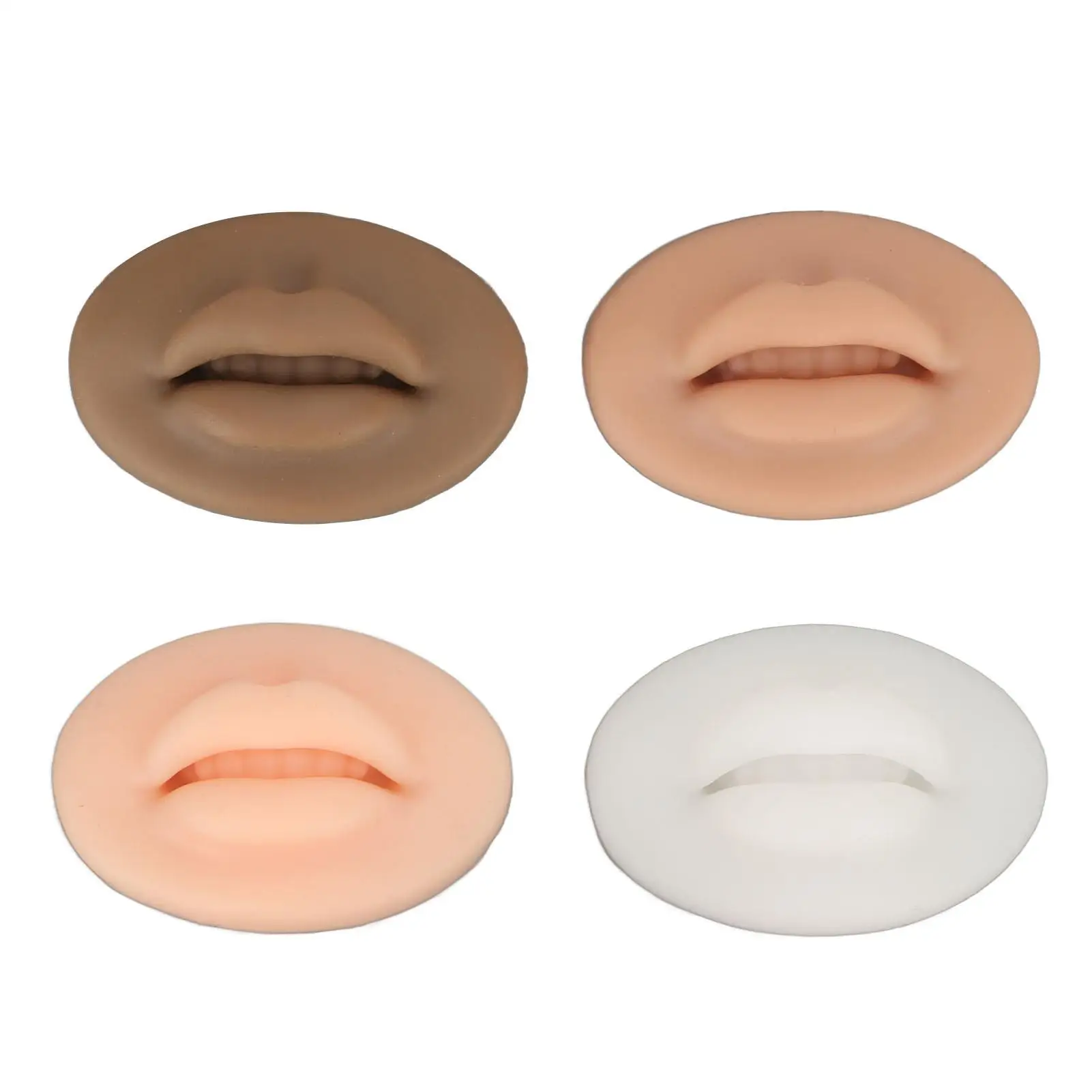 Real Compact Silicone Lip Model for tattooing - Dark Black Translucent, Easy to Color & Practical