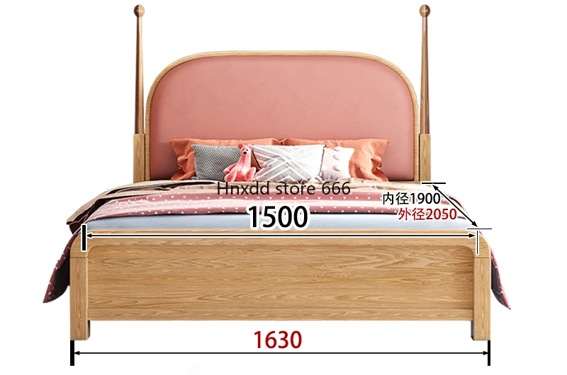 

Children's bed Solid wood furniture Princess Prince single bed