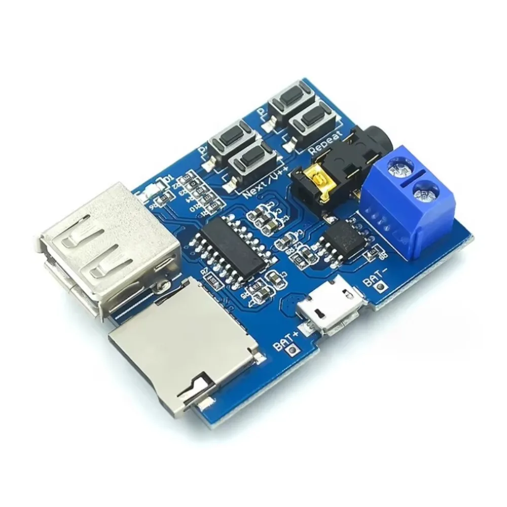 Scheda di decodifica MP3 da 10 pz/lotto Amplificatore incorporato Decodificatore Scheda TF Modulo lettore di decodifica USB