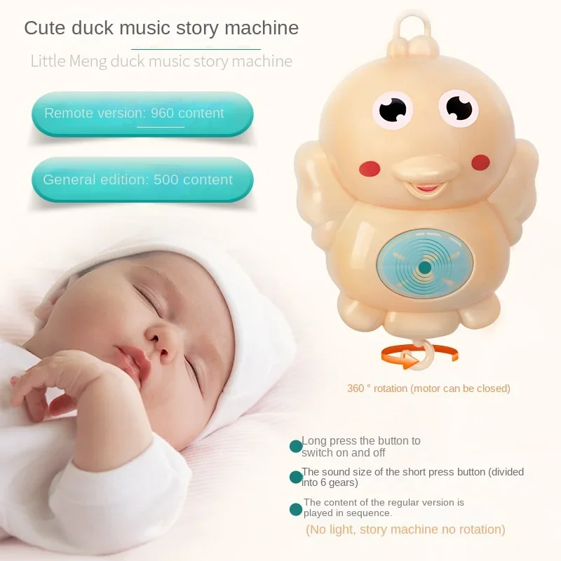 Baby Bed Bell 0-1 Year Old Baby Toys 3-6-12 Months Music Rotating Bedside Bell Rattle Toy Bed Hanging Baby Night Light