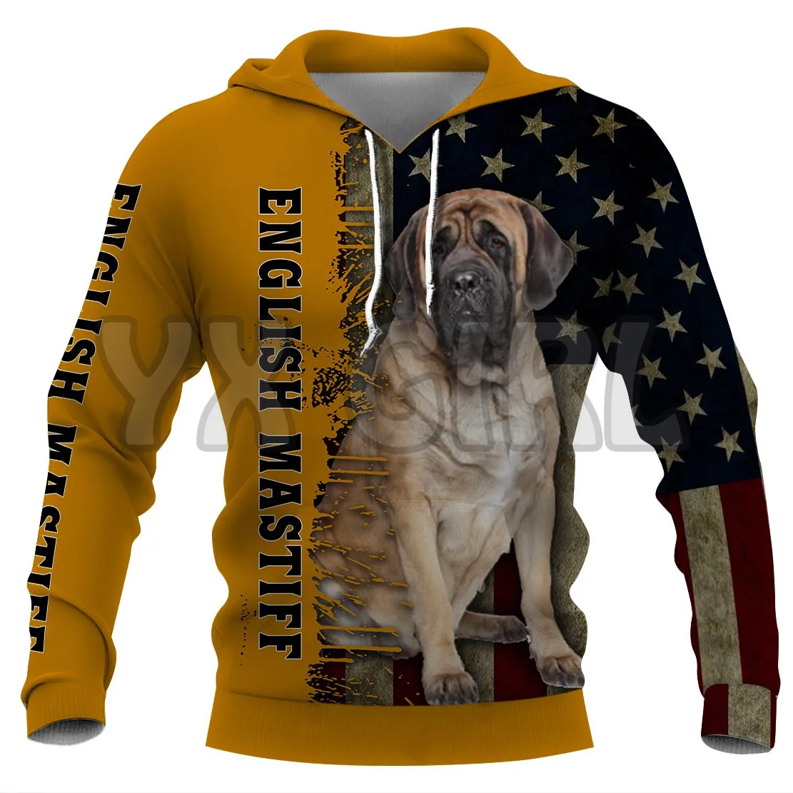 English Mastiff  3D Printed Hoodies  Unisex Pullovers Funny Dog Hoodie Casual Street Tracksuit