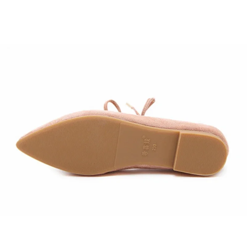 Srurulan scarpe basse da donna scarpe a punta mocassini in pelle scamosciata da donna di alta qualità Ballerina Ballet Flat Slip On Shoes E298