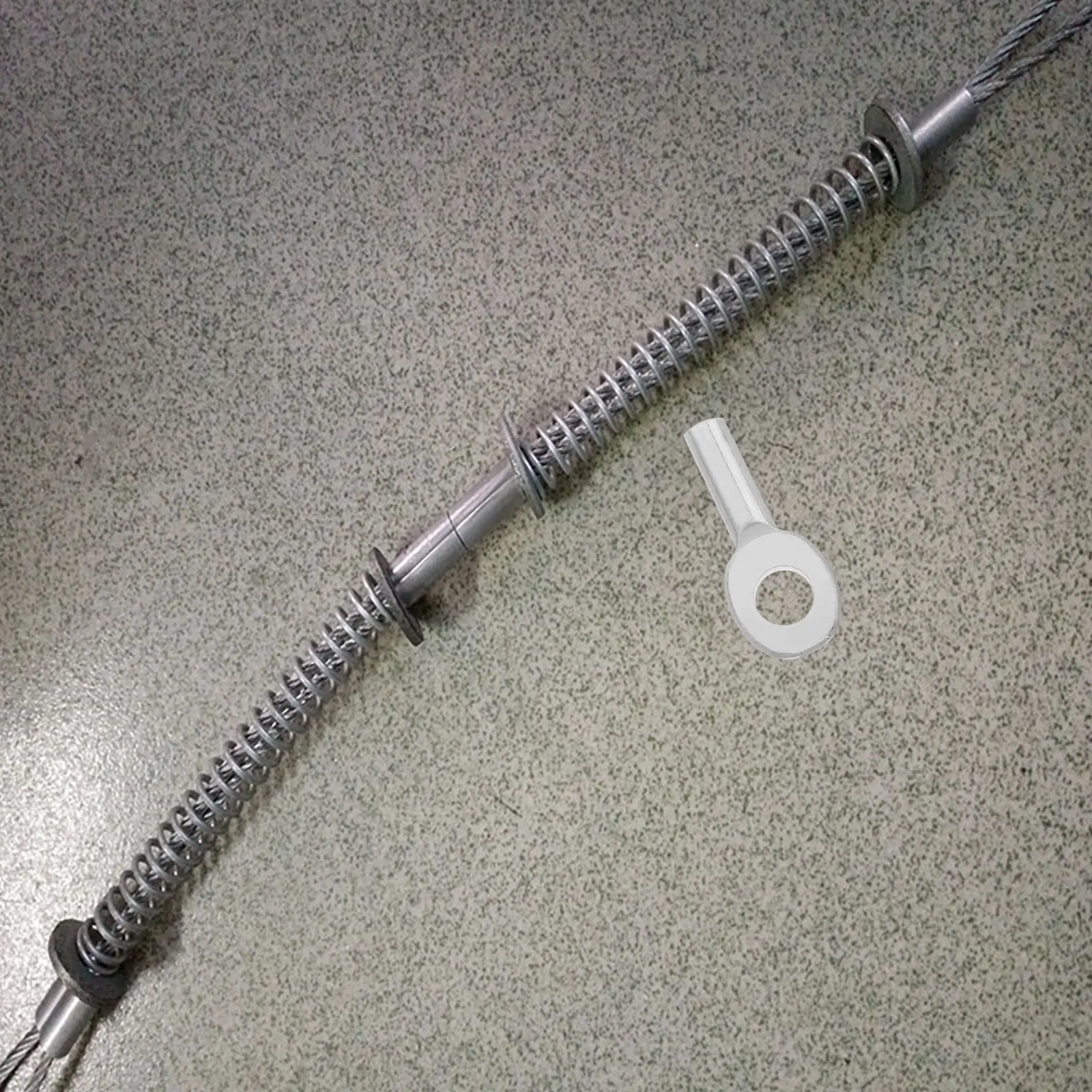 

4Pcs Fitness Equipment Wire Rope Connector Replacement Metal End Terminal Eyelets Stopper for Gym Pulley Cable Weight Lifting