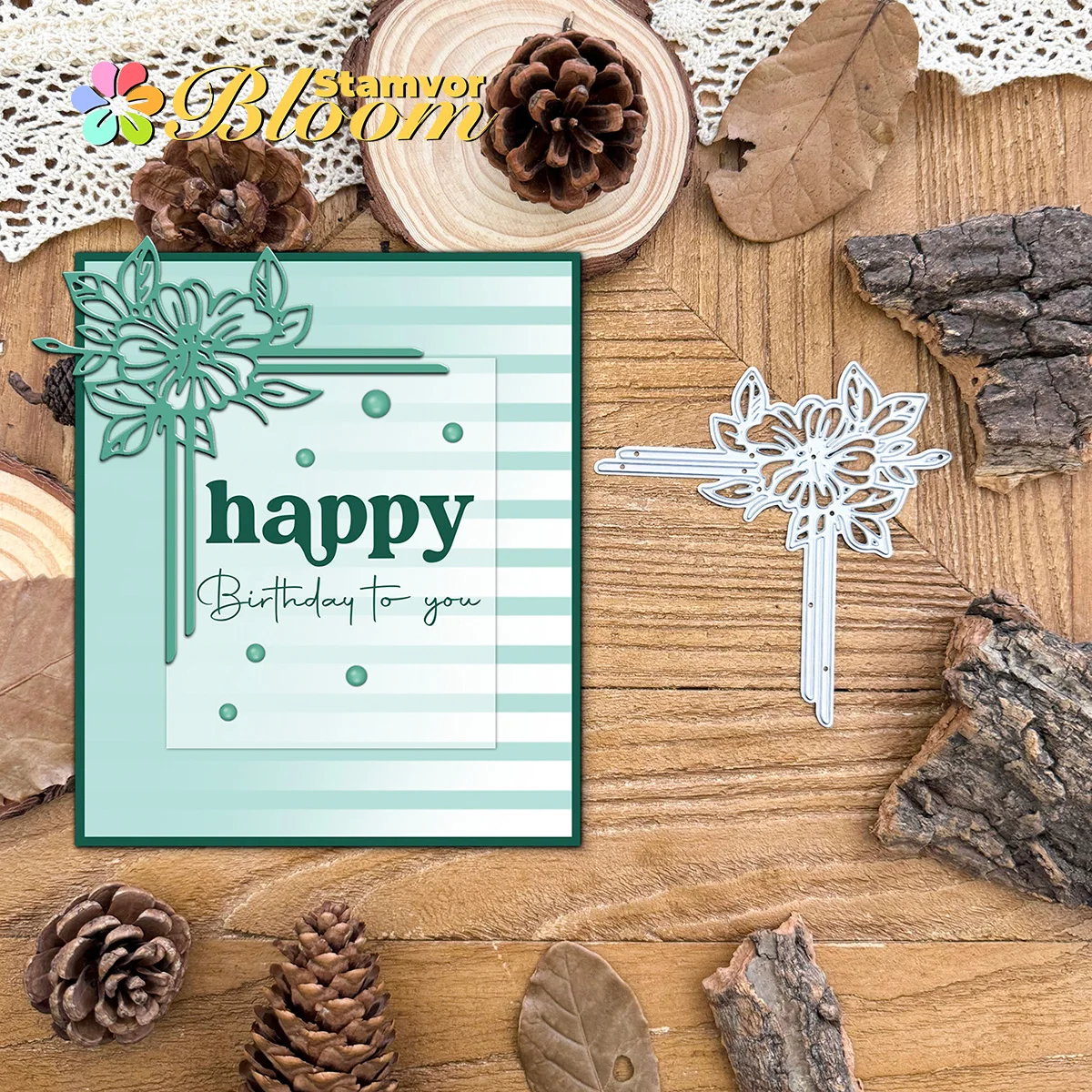 Original schöne Blumen und Blätter Ecke Spitze Metall Stanzformen Scrapbooking dekorative Prägung