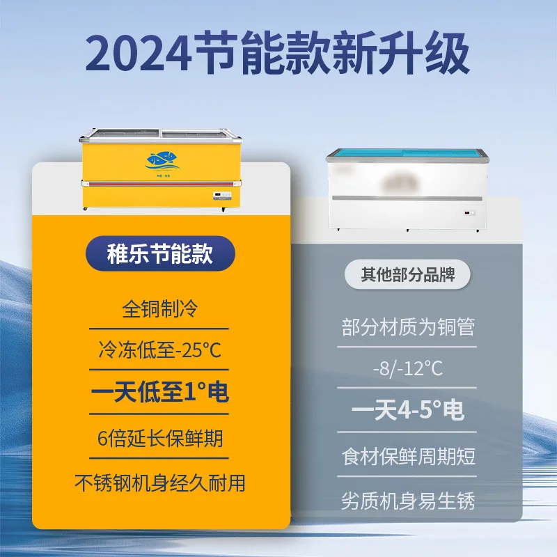 Customized. Refrigerated Display Cabinet Freezing Display Cabinet Transparent Glass Cabinet Commercial Supermarket Freezer