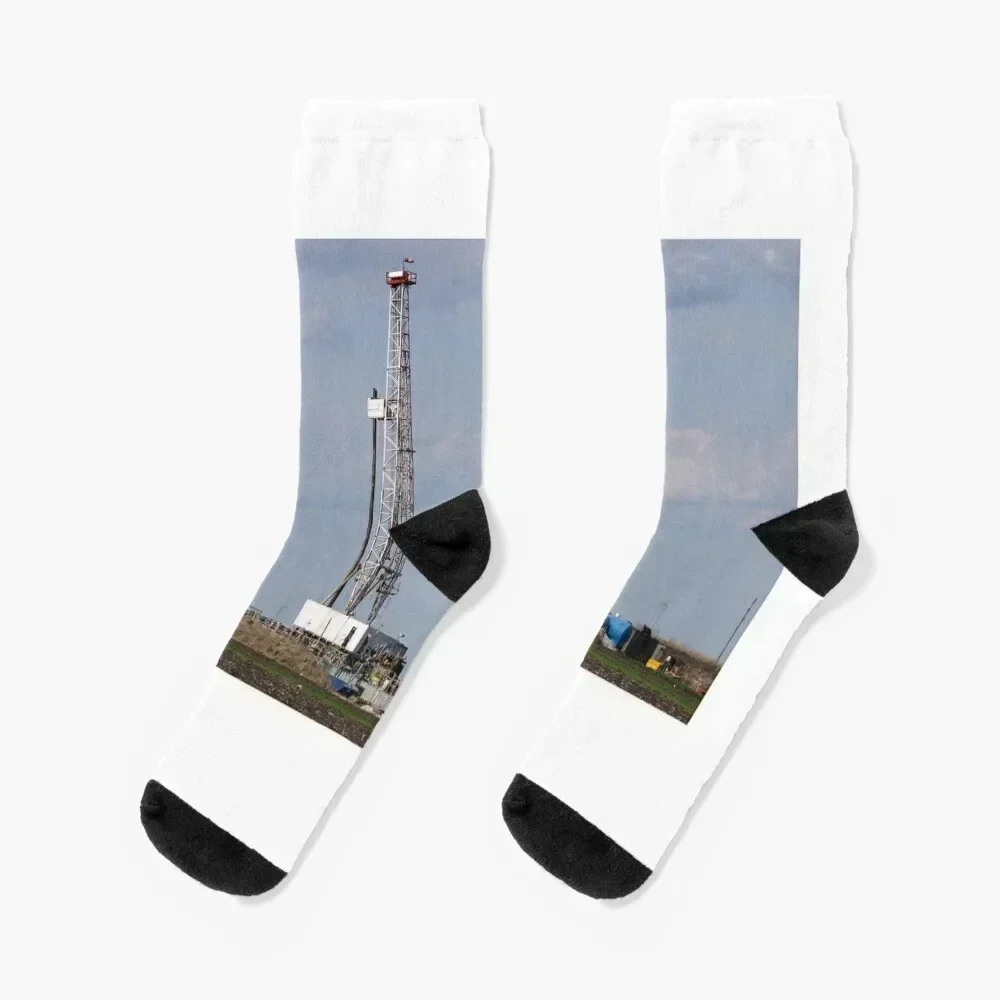 

land oil and gas drilling rig in oilfield industry Socks aesthetic anime christmas gift Men's Socks Luxury Women's