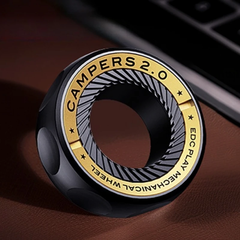 Anneau de paragraphe mécanique en métal en acier inoxydable, carte à poussée magnétique, curseur, rouleau Fidget Spinner, volant d'inertie EDC, jouet anti-Stress