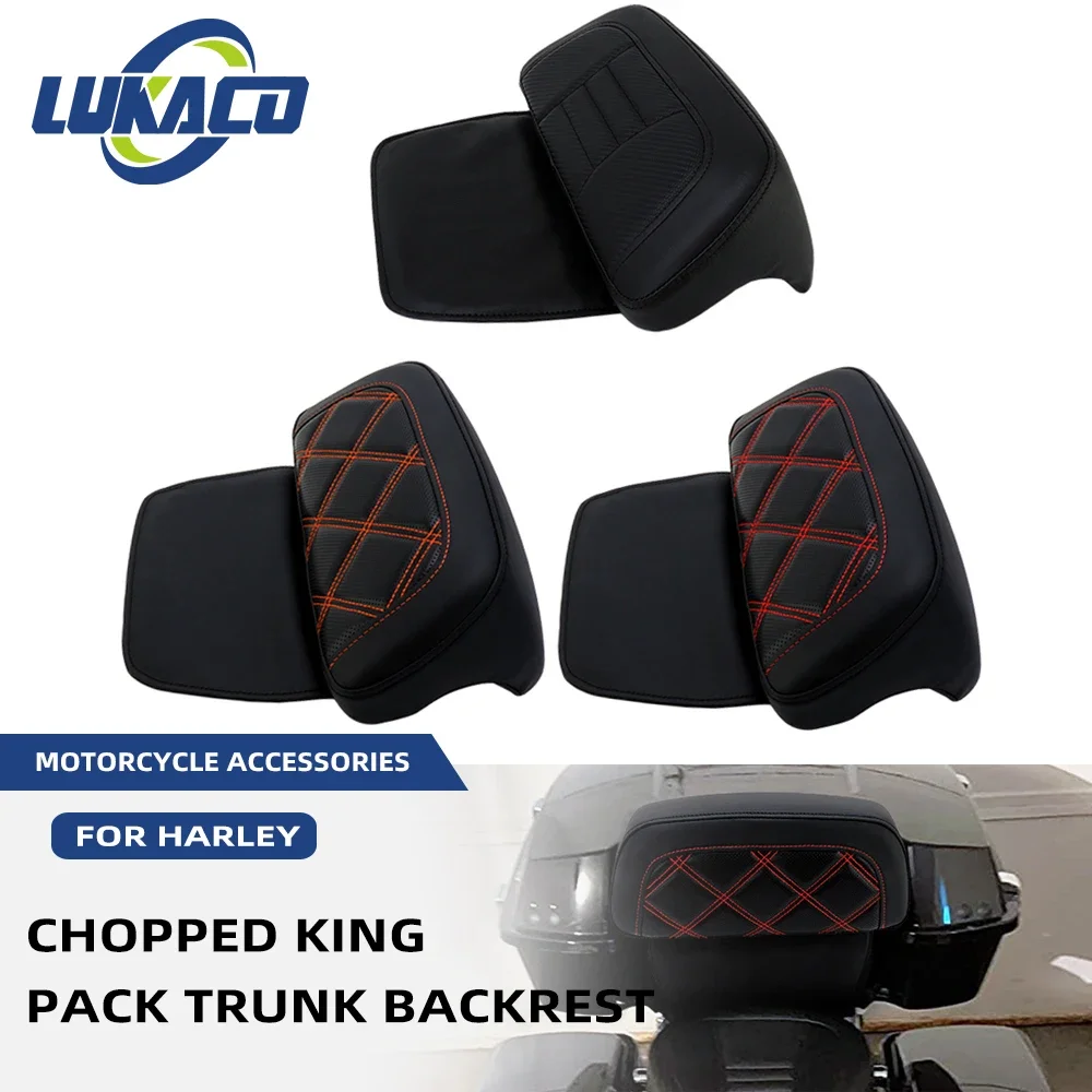 Motorcycle Black Chopped Tour-Pak Luggage Backrest Pad For Harley Touring Electra Street Glide Road King Tri Glide Ultra Limited