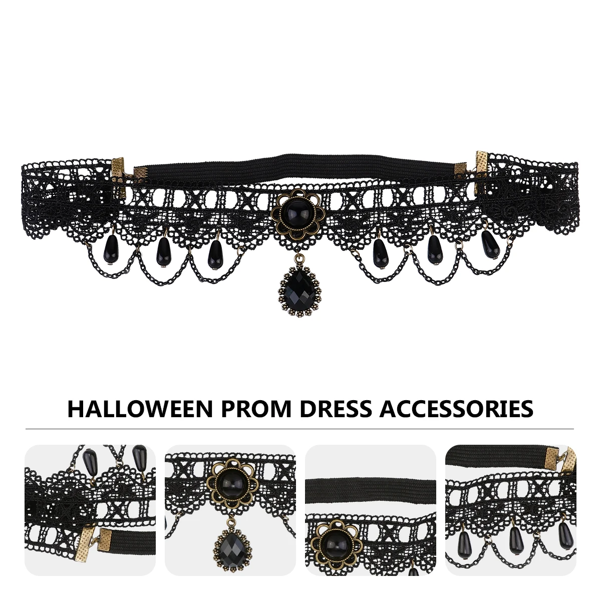 

Halloween Lace Headband For Women Lightweight Comfortable Party Costume Decoration Black Halloween Forehead Band