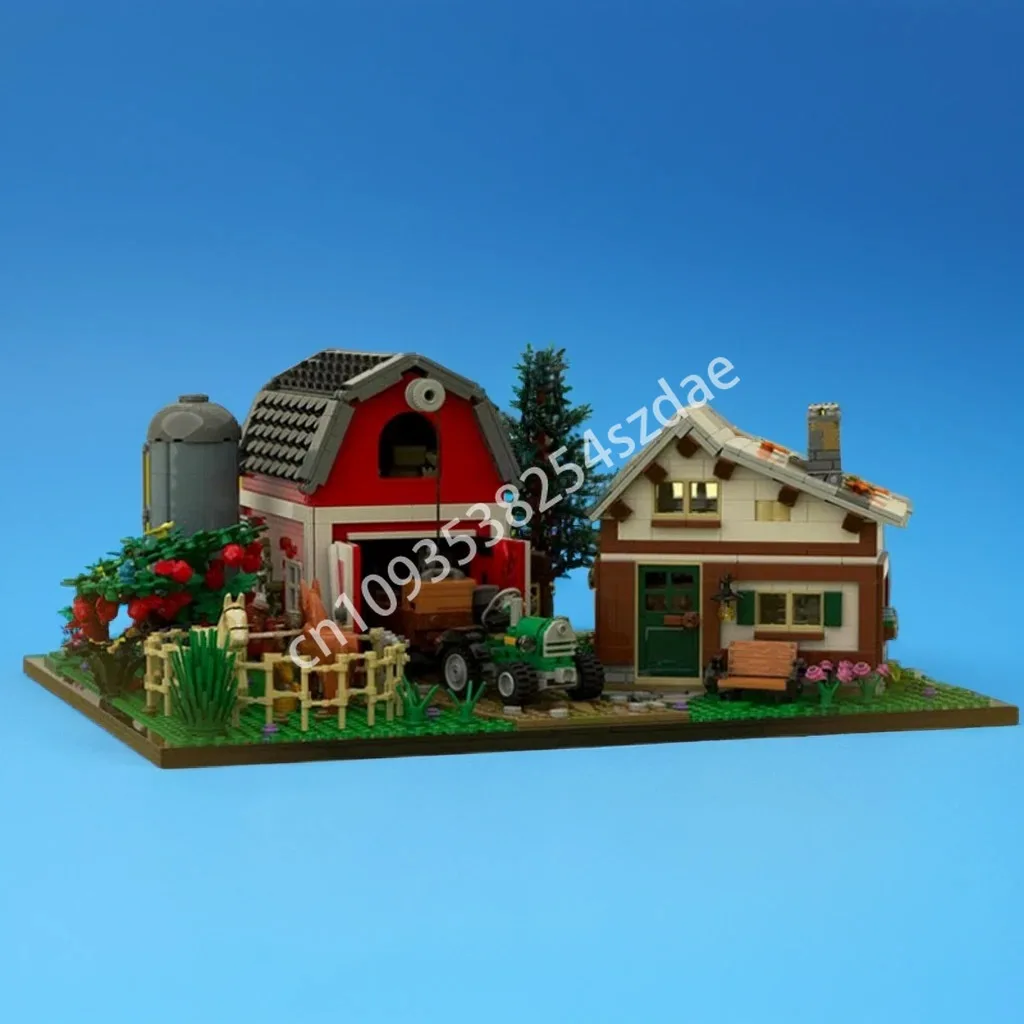 

2877 шт. MOC ферма жизнь строительные блоки Рождественская игрушка подарок STEM образовательное образование для взрослых конструкция пластик креатив