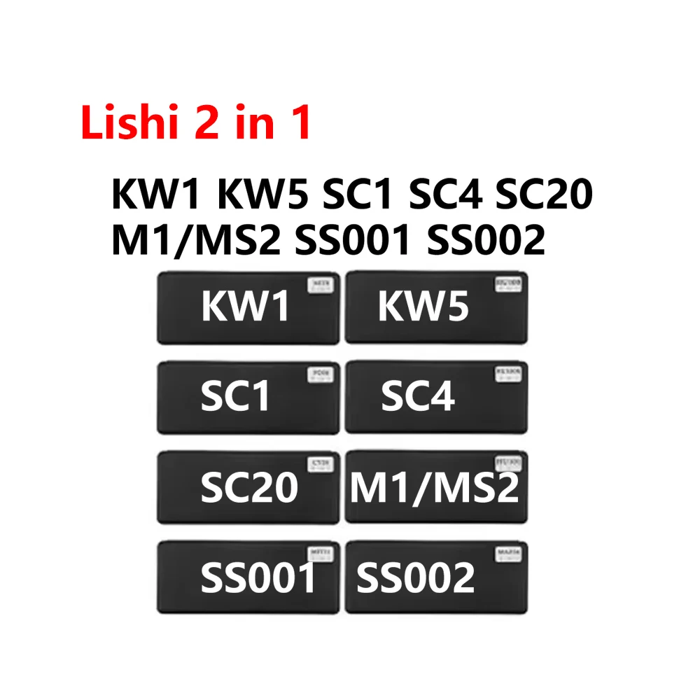 With box Lishi 2 in 1 Tool KW1 KW5 SC1 SC4 SC20 M1/MS2 Lishi 2 in 1 Tool SS001 SS002 Locksmith Tools for Home Door Civil Locks