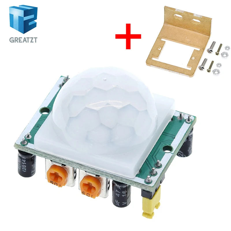 HC-SR501 Adjust IR Pyroelectric Infrared PIR Motion Sensor Detector Module for arduino for raspberry pi kits + Case