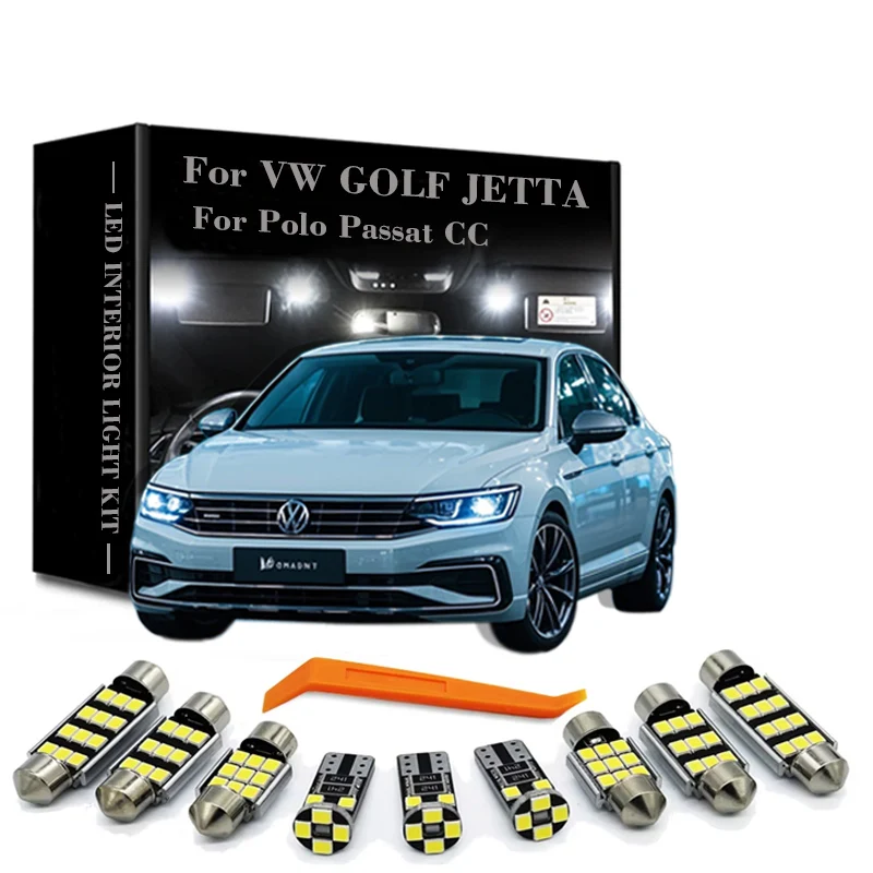 Full Car Bulb LED Interior Trunk Reading Light Kit For VW Volkswagen Golf Jetta 3 4 5 6 7 Passat B5 B6 B7 B8 CC Polo 6R 6C 9N 6N