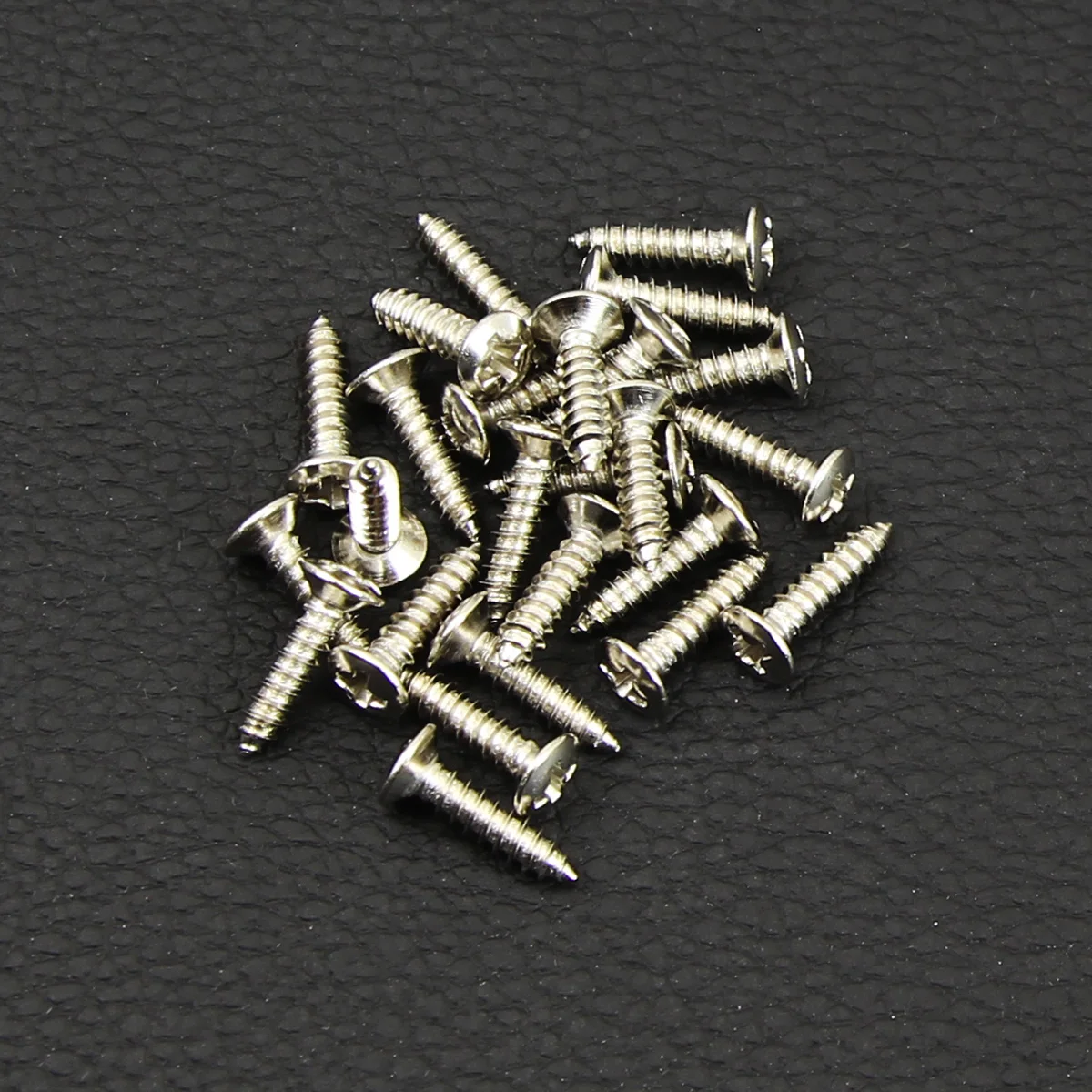 FLEOR 25PCS Guitar Pickguard Mounting Screws for Electric Bass Parts, Chrome/Black/Gold Choose