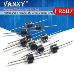 20PCS FR607 6A 1000V R-6 FR605 FR604 FR603 FR602 FR601 FR608 Fast Recovery Diodes