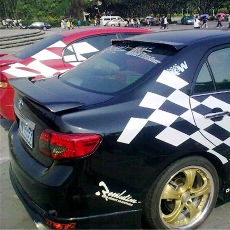 For Toyota Corolla Spoiler  ABS Material Car Rear Wing Primer  Rear Spoiler  2006-2013 Rear Wing Spoiler With Led Light
