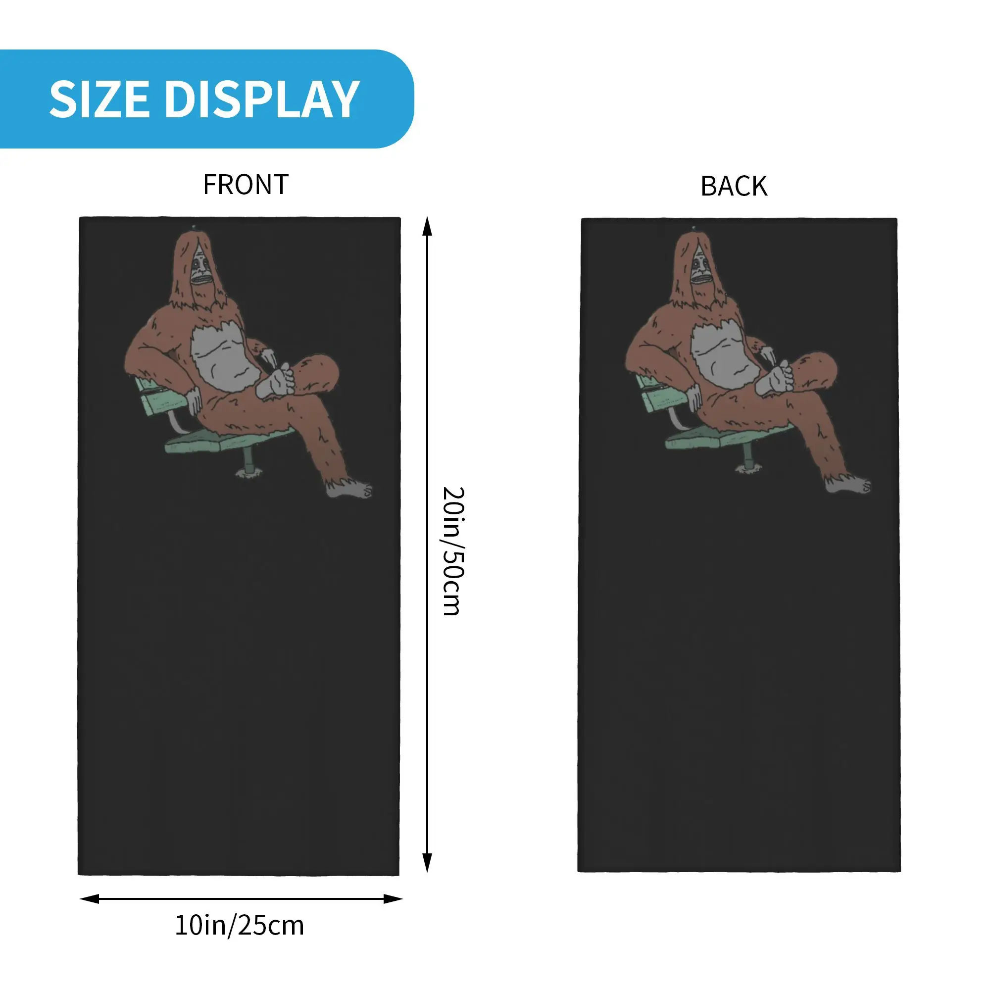 Chillin وقح Sasquatch باندانا غطاء الرقبة المطبوعة وشاح سحري دافئ الدراجات وشاح المشي لمسافات طويلة الصيد للجنسين الكبار الشتاء