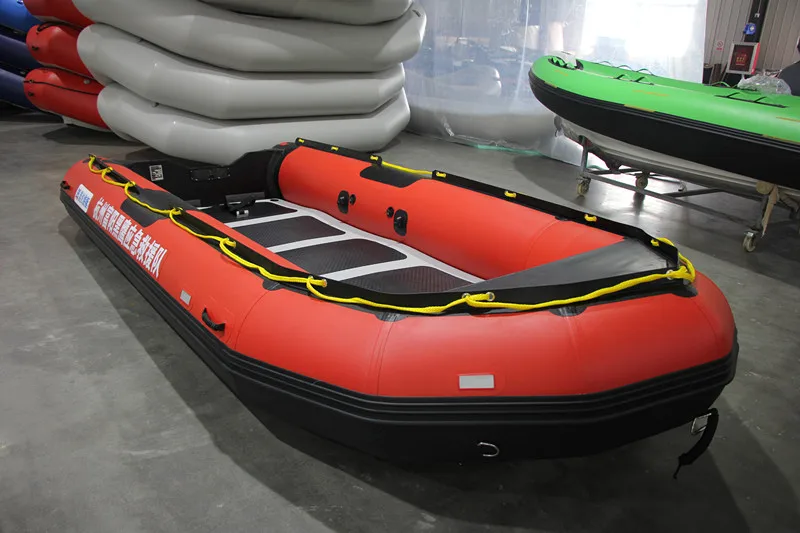 Professional Rescue Boats With Reflective Sticker 380 430 450 460 470 500 Inflatable Boat With Outboard Motor