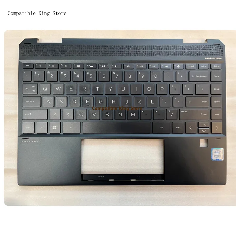 DD+95% new topcase with us keyboard and backlight for hp x360 13-AP  TPN-Q212  brown and navy blue