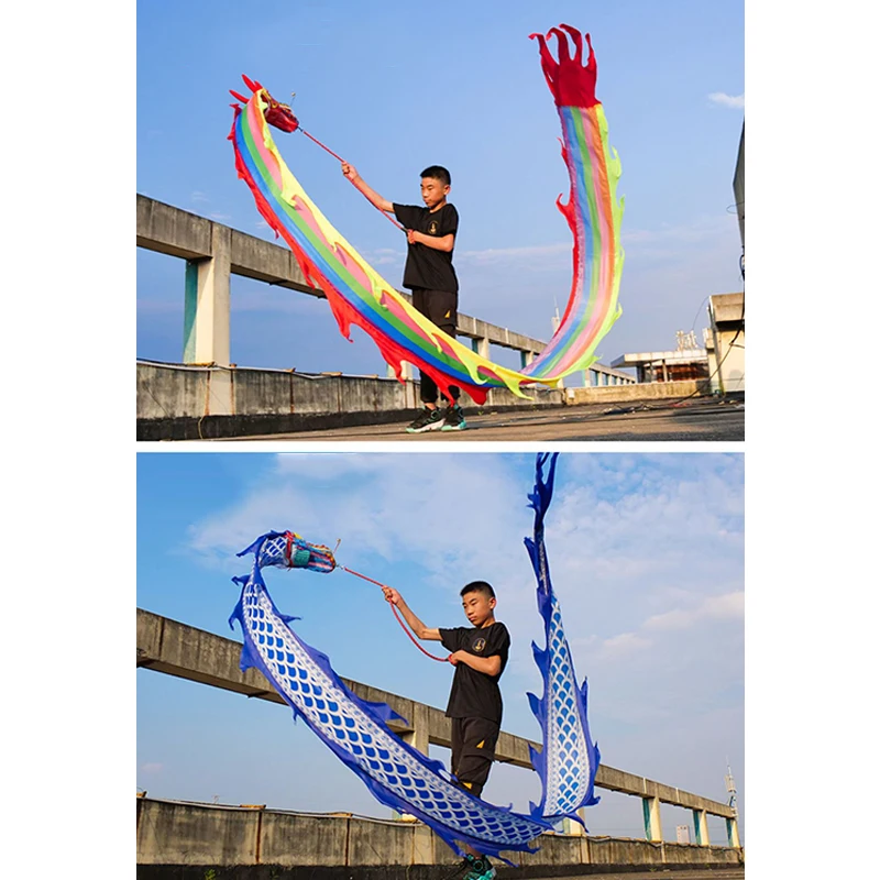 3/5M Chinese Style Dragon Dance Props For Children Carnival Festival Chinese New Year Square Performance Funny Practising Props