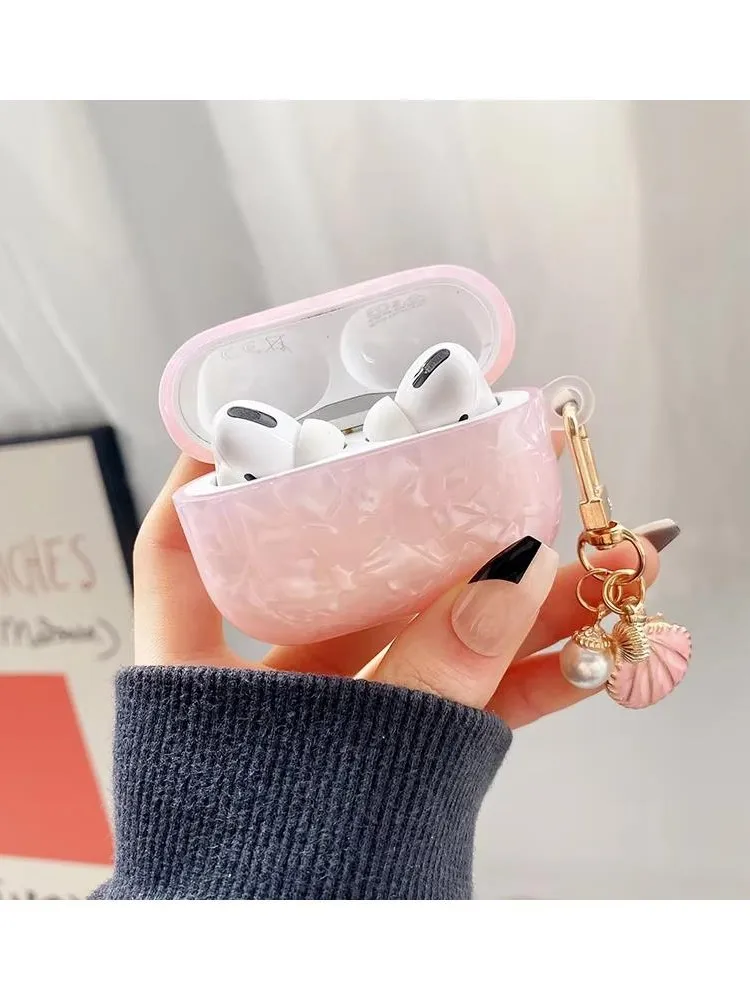Coque souple avec porte-clés en forme de perle de rêve, accessoires pour écouteurs sans fil AirPods 4 3 Pro 2 1, couvercle de boîte pour écouteurs